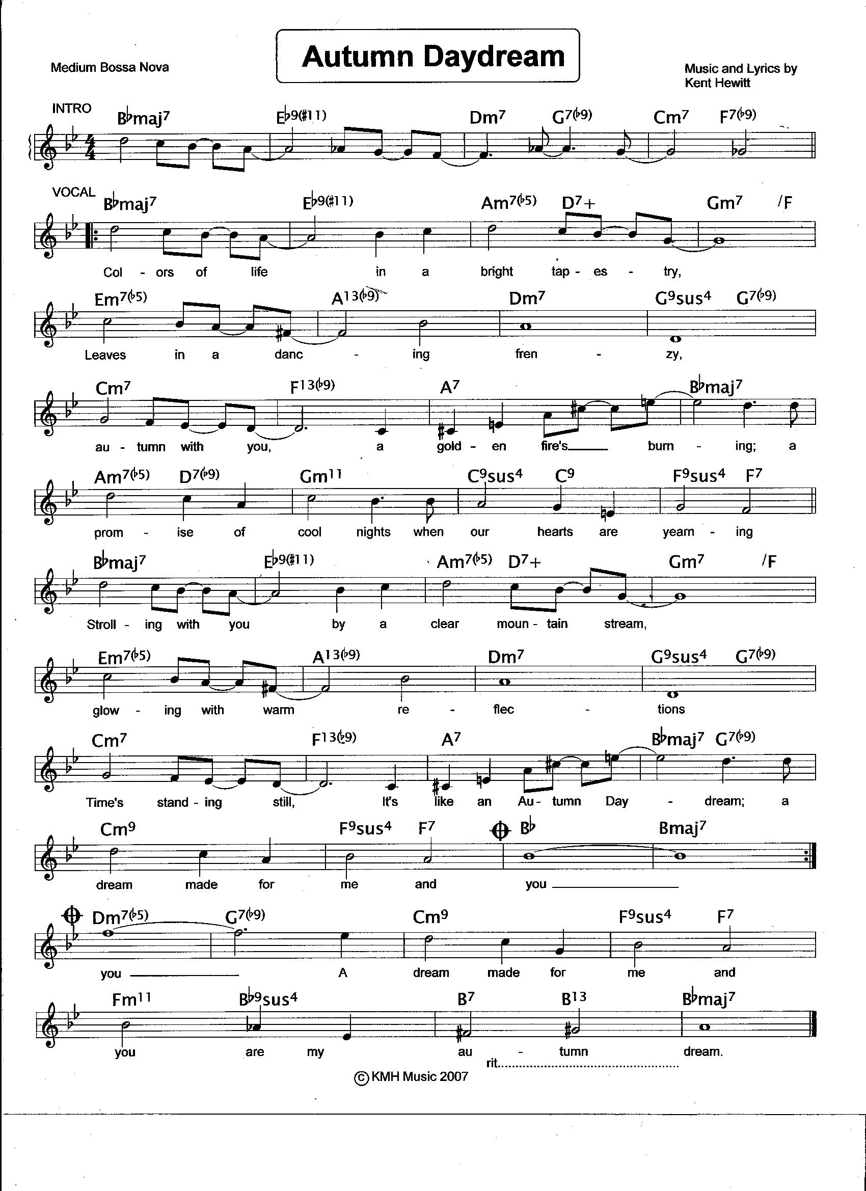 Sample Lead Sheet